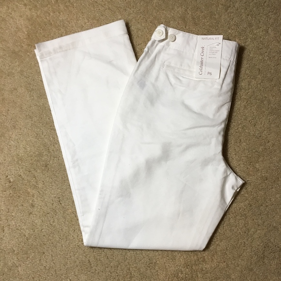 Coldwater Creek Pants - NWT! Coldwater Creek White Bootcut Pants. Size 6P
